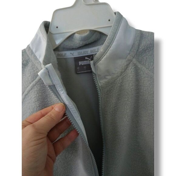 PUMA Enjoy Golf 1/4 Zip Sherpa Sweatshirt - Picture 4 of 7